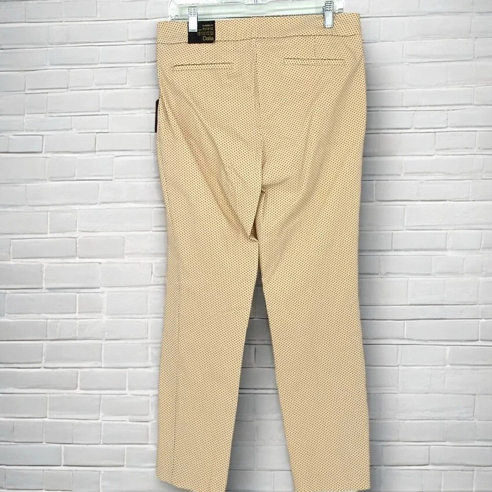 NWT Dalia peach pink and blue polka dot classic pant women's size 10 - Picture 2 of 15
